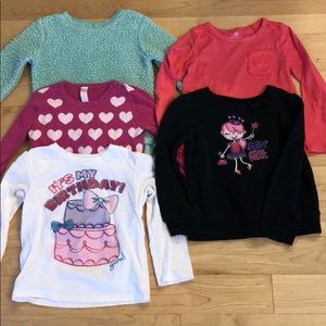 5 long sleeve girls shirts